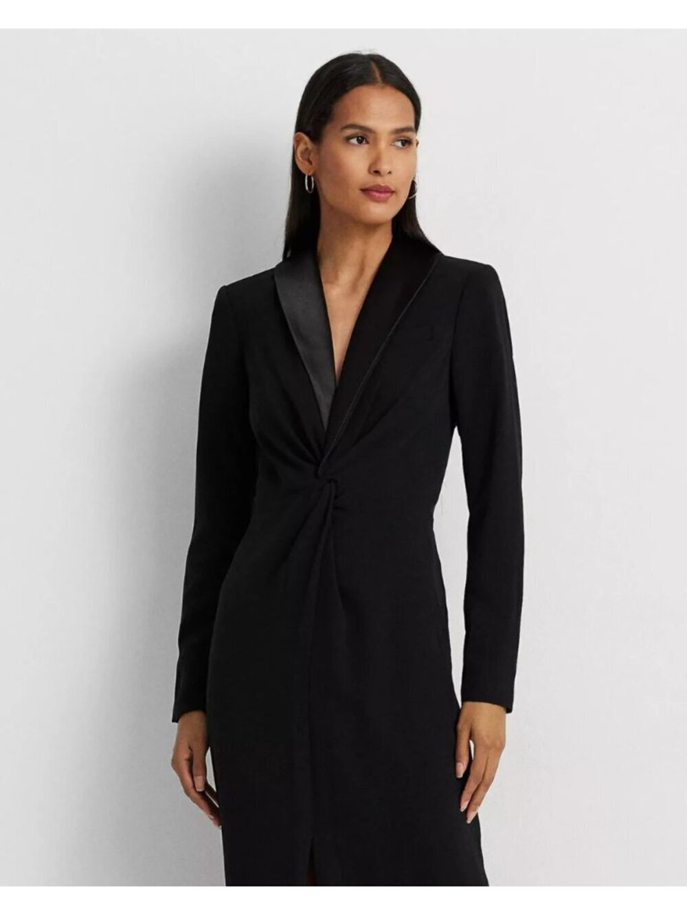 NEW Lauren Ralph Lauren Women's 14 Crepe Long-Sleeve Gown Crepe • Reg Price $345 - Picture 5 of 5